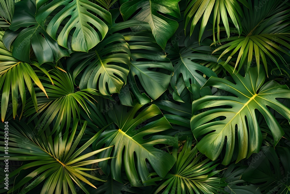 A close up of a bunch of green leaves A close up of a bunch of green leaves