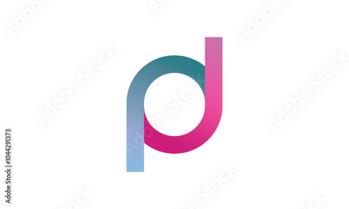 pod or ON letter logo design. photo