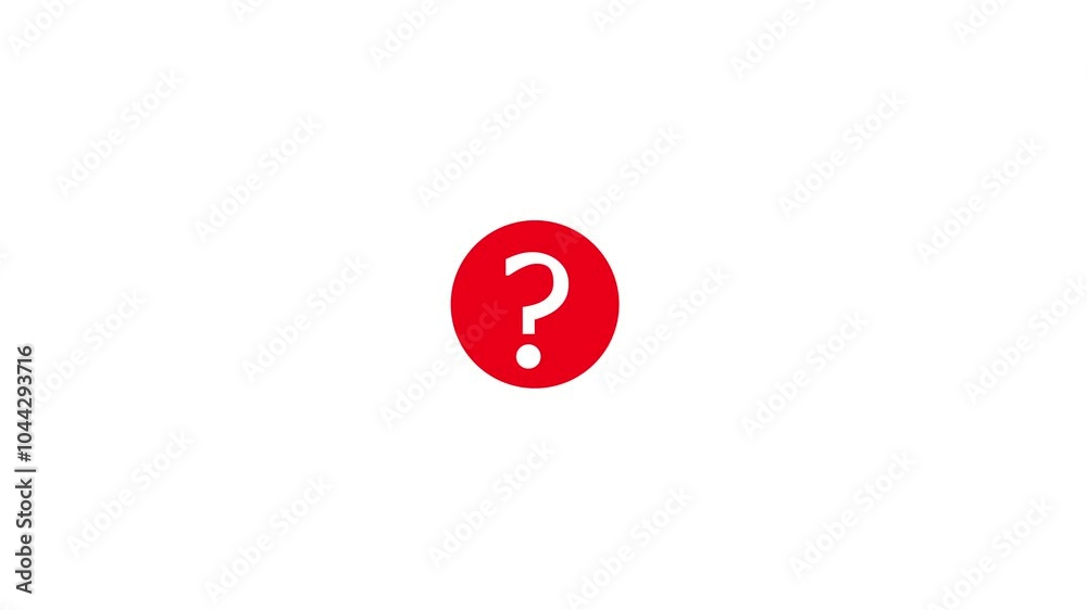 Question Mark Icon Animation, Question mark sign animation