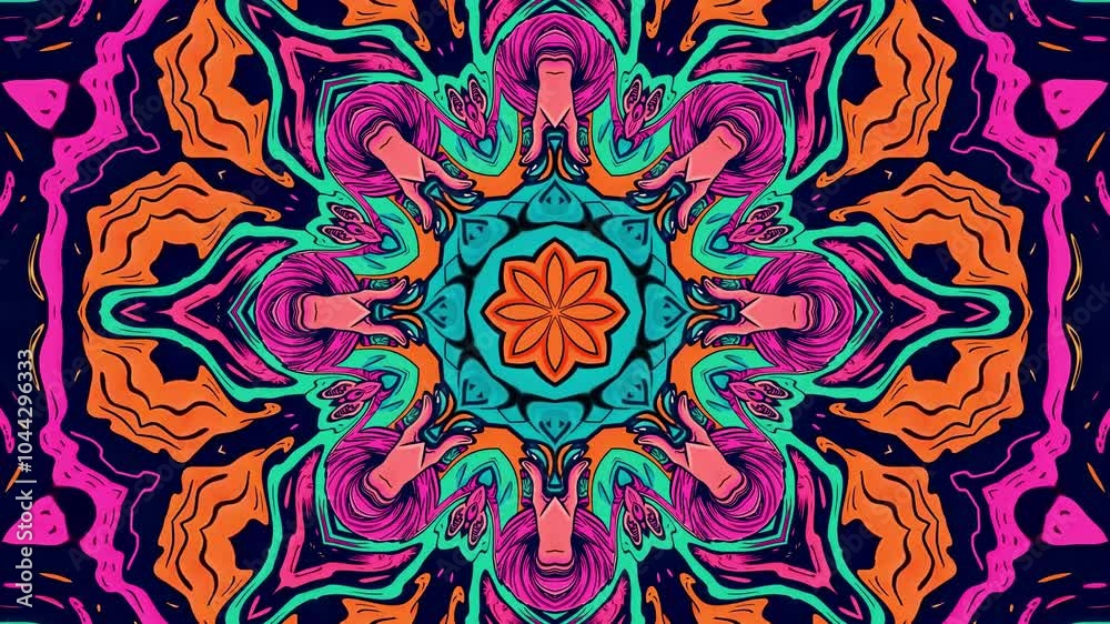 Abstract background symmetrical composition. Looped Animation Abstract background symmetrical composition. Looped Animation