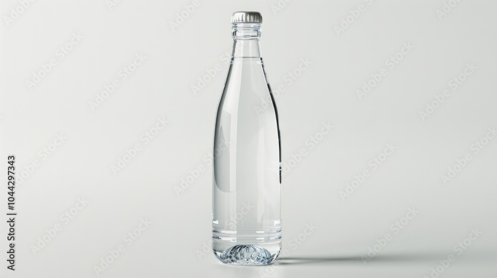 Glass Water Bottle Mockup Glass Water Bottle Mockup