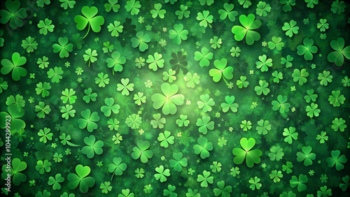 abstract green flowers background verdant expanse of clover leaves, each one a potential bearer of good texture
An enchanting meadow of clovers, aglow with fairy-like twinkles inviting wishes. photo