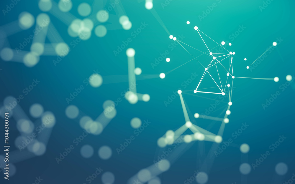 Abstract background. Molecules technology with polygonal shapes, connecting dots and lines. Connection structure. Big data visualization. Abstract background. Molecules technology with polygonal shapes, connecting dots and lines. Connection structure. Big data visualization.