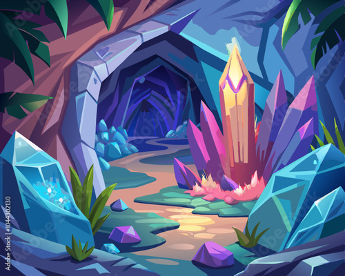 crystal cave illustration