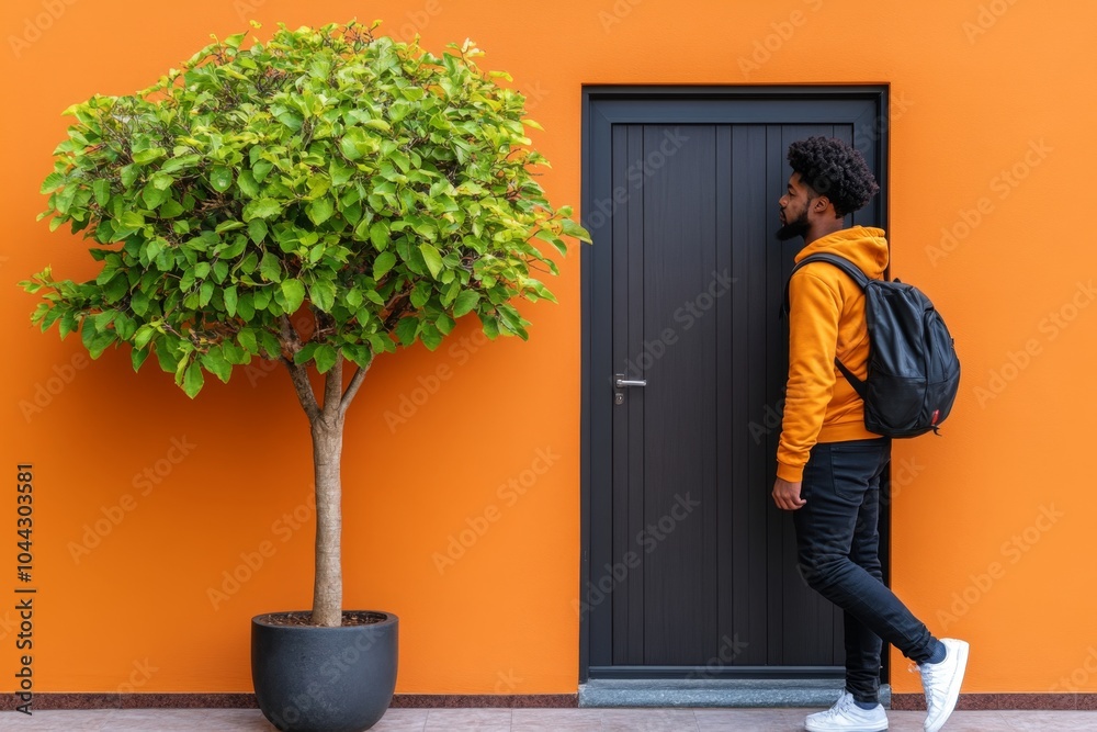 A person walking away from a closed door, symbolizing moving on and accepting the finality of certain realities