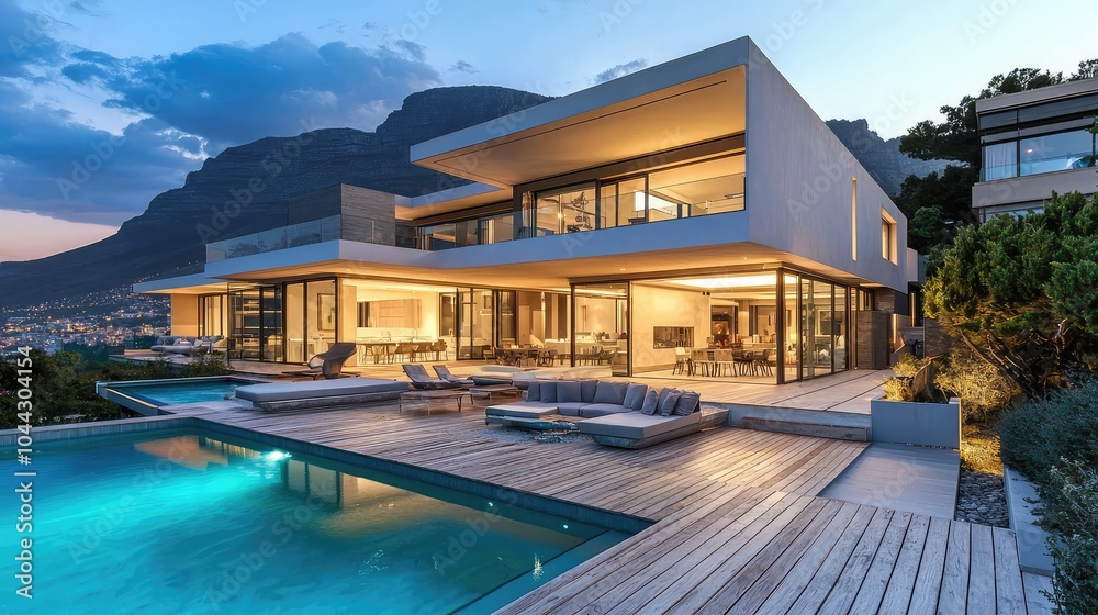 Modern Minimalist Villa with Scenic Mountain View Modern Minimalist Villa with Scenic Mountain View