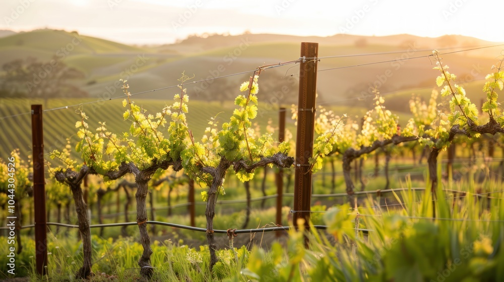 Fototapeta premium Vineyard Sunset