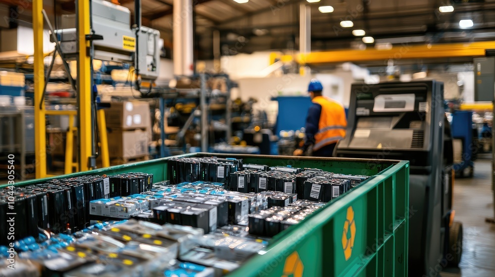 Organized Battery Recycling Facility Environment Organized Battery Recycling Facility Environment