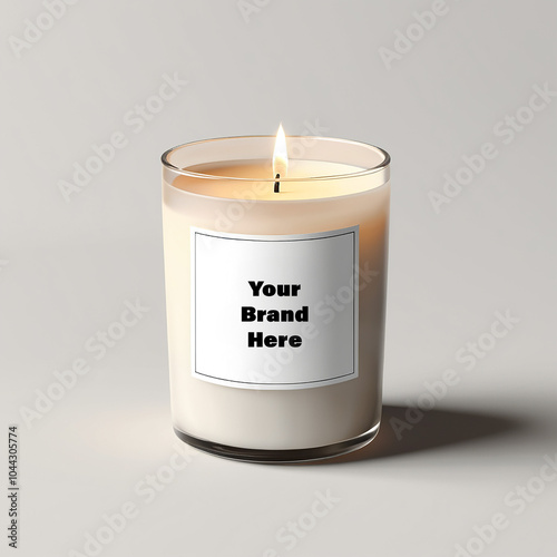 Candle with blank label