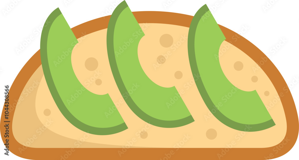 Slices of fresh avocado are placed on a piece of toast with sprinkles, making a healthy and tasty snack