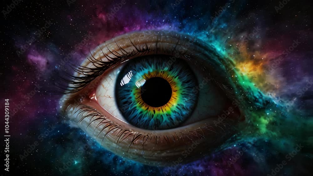 Cosmic Eye with Vibrant Galactic Colors
Cosmic Eye with Vibrant Galactic Colors