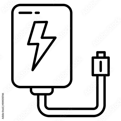 Powerbank  Icon Element For Design