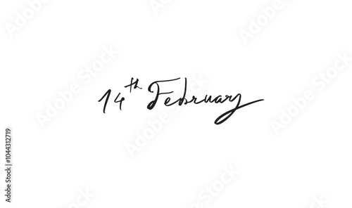 14 th february month text font calligraphy hand written lettering black color decoration sign symbol holiday happy valentine romantic love heart calender beautiful anniversary banner emotion nubes art