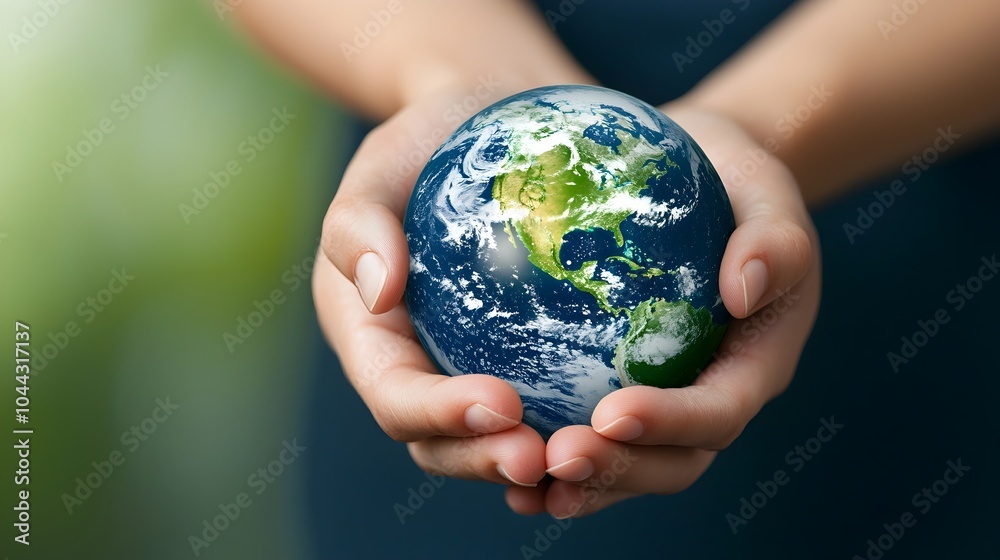 Hands tenderly embracing a softly glowing globe of the Earth illuminating the surrounding darkness and symbolizing the importance of care responsibility and sustainability for our shared planet Hands tenderly embracing a softly glowing globe of the Earth illuminating the surrounding darkness and symbolizing the importance of care responsibility and sustainability for our shared planet