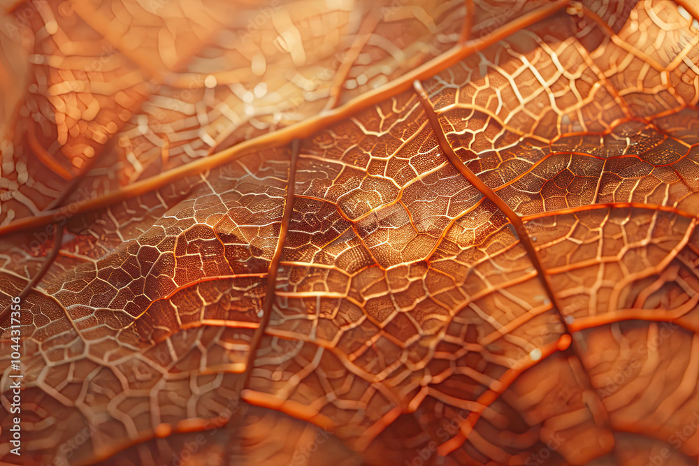 Obraz premium Close-Up of Autumn Oak Leaf with Rich Colors and Detailed Veins