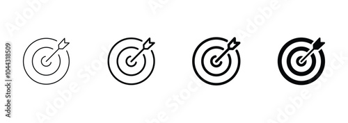 Success target icon set vector illustration