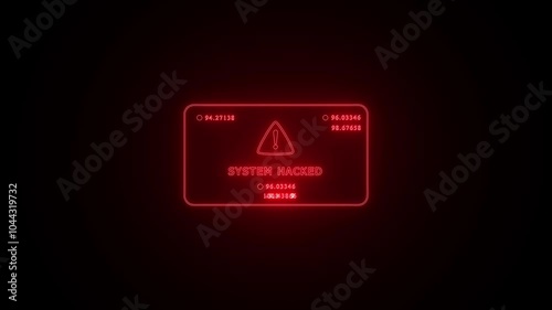 System hack security breach computer hacking warning message hacked alert. Motion graphics animation 4K resolution