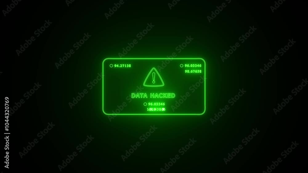 DATA hack security breach computer hacking warning message hacked alert. Motion graphics animation 4K resolution DATA hack security breach computer hacking warning message hacked alert. Motion graphics animation 4K resolution