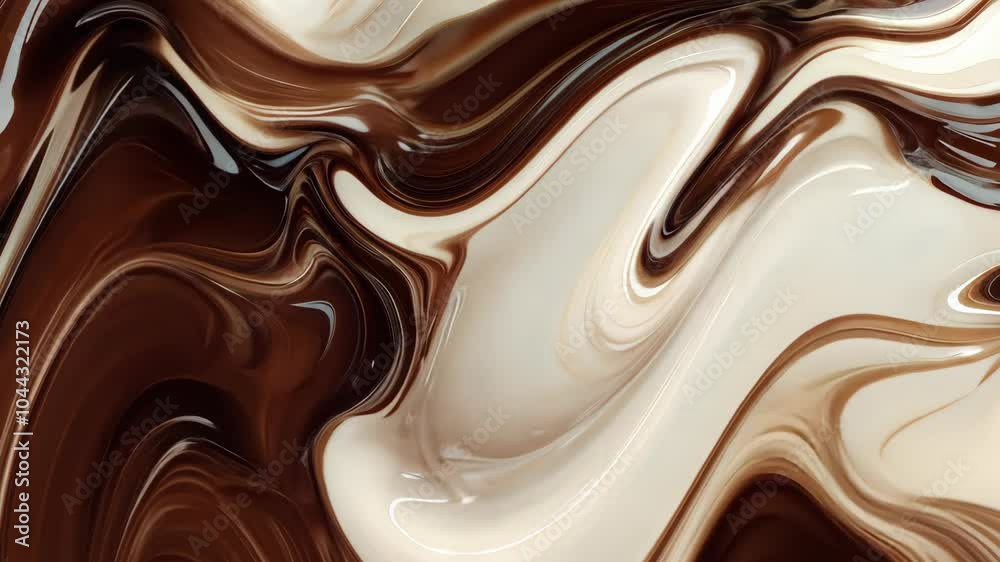 Swirled chocolate and cream abstract background Swirled chocolate and cream abstract background