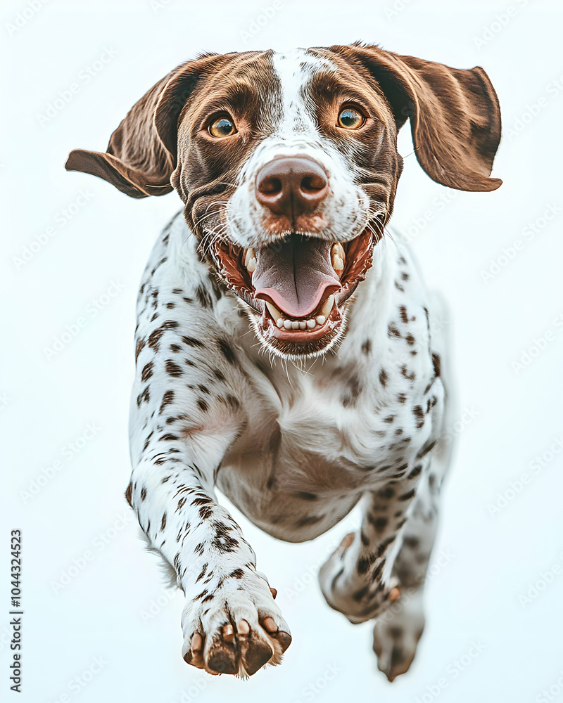 Happy Dog Running Towards Camera, jump, canine, pet, animal, playful Happy Dog Running Towards Camera, jump, canine, pet, animal, playful