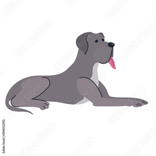 Great dane icon clipart avatar logotype isolated illustration