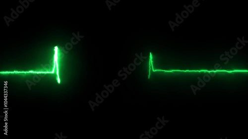 Heartbeat Monitor Neon Video, Heartbeat Medical Concept