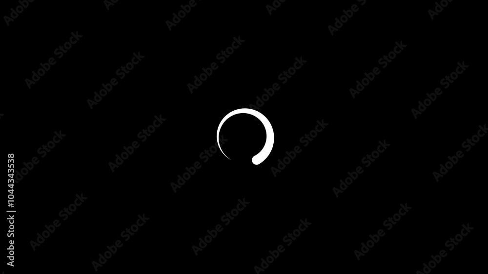 Loading circle animation, processing circle