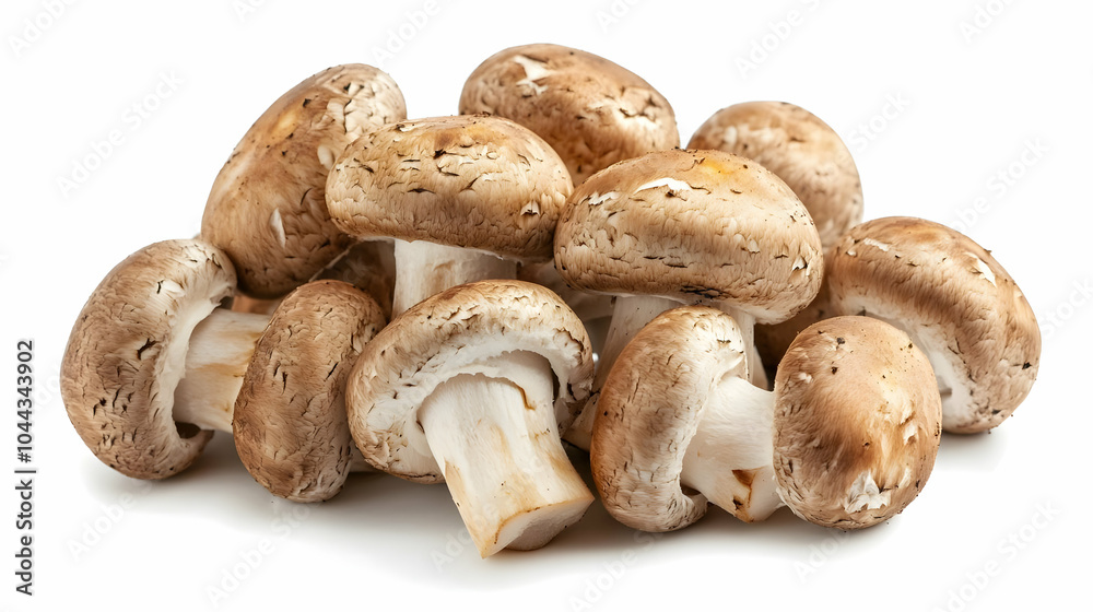 Fresh Brown Mushrooms Isolated On White Background, fresh mushroom, fresh mushrooms, button mushroom, button mushrooms, fungi Fresh Brown Mushrooms Isolated On White Background, fresh mushroom, fresh mushrooms, button mushroom, button mushrooms, fungi