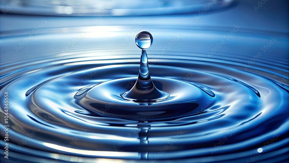A Single Drop of Water Creates Concentric Ripples on the Smooth Surface of a Liquid A Single Drop of Water Creates Concentric Ripples on the Smooth Surface of a Liquid