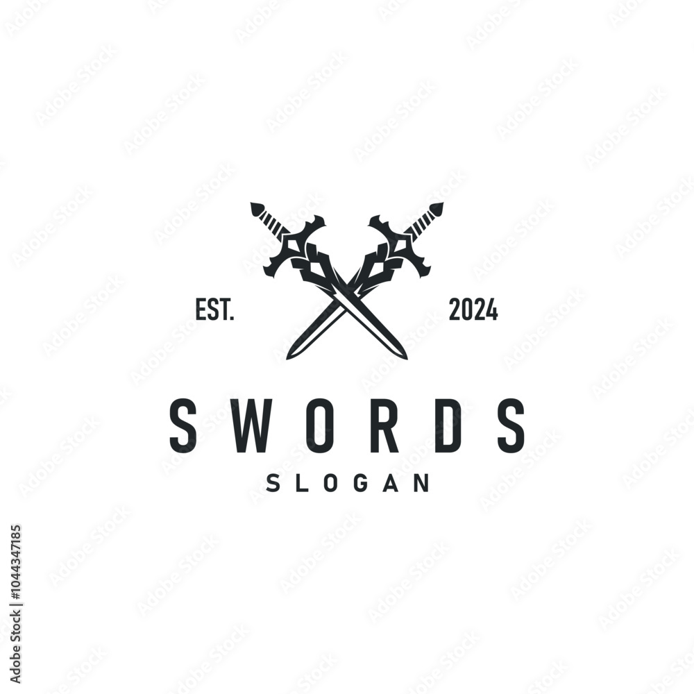 Black silhouette design logo sword war equipment impression blade power Black silhouette design logo sword war equipment impression blade power
