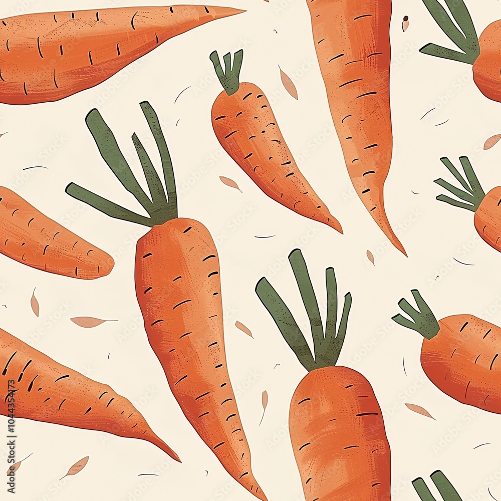 Seamless collage with carrot pattern Seamless collage with carrot pattern