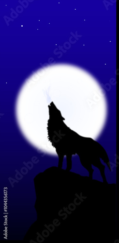 bozkurt, ay ışığında bozkurt, gray wolf, wolf howling at the moon, wolf and moon, wolf howling at night, for phone background wolf photo