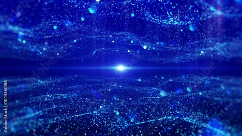 Underwater Scene with Particle Glittering