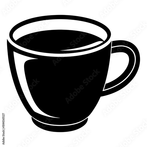 coffee cup silhouette vector illustration