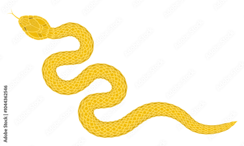 Fototapeta premium abstract golden cartoon snake pattern