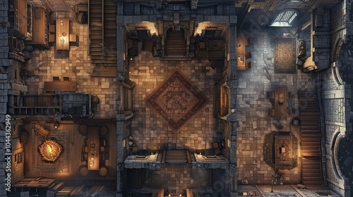 Haunted Chamber: DnD Battlemap Featuring a Vampire's Room Design
