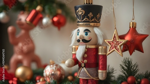 christmas decorations with a nutcracker