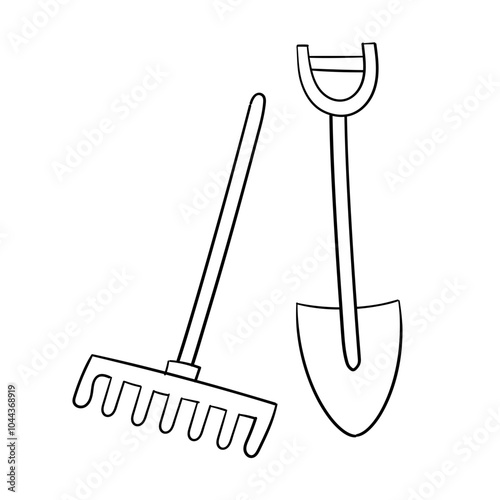 rake and shovel