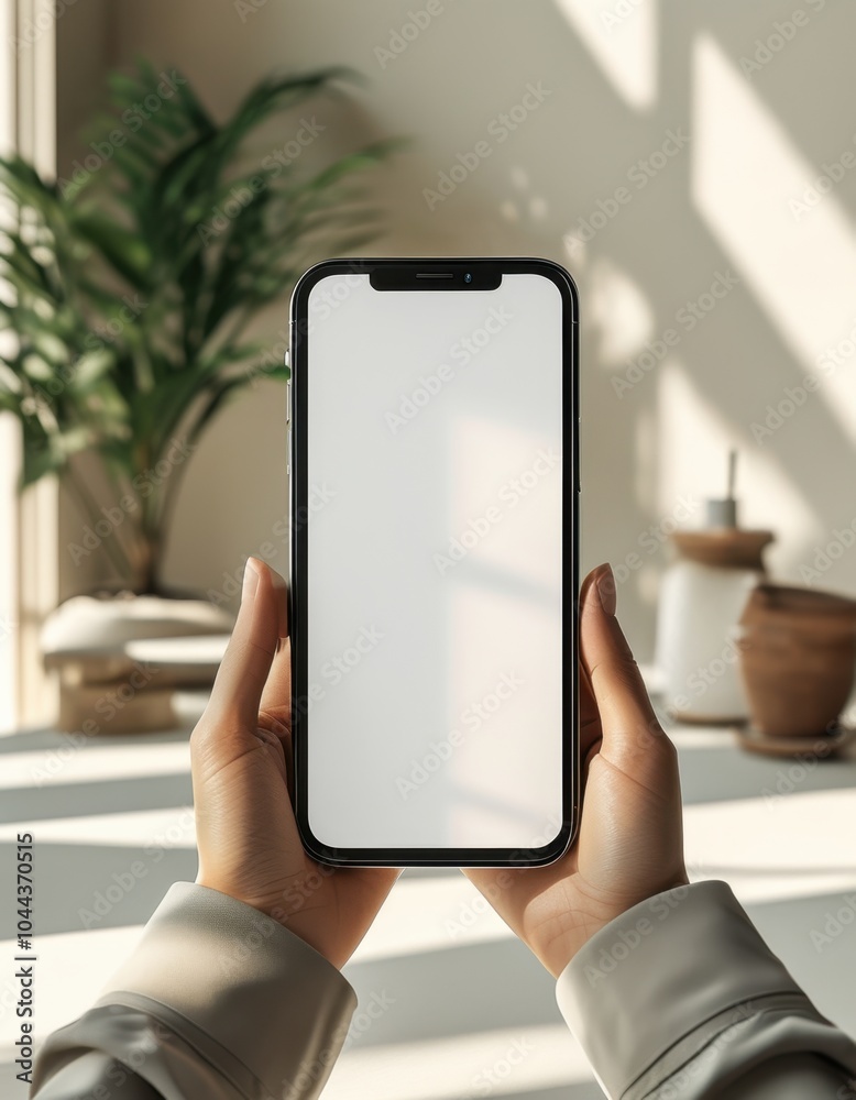 Minimalist mobile phone mockup for customizable designs. Minimalist mobile phone mockup for customizable designs.