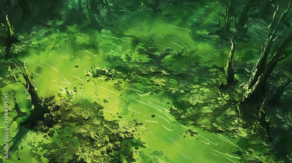 Venomous Swamp Encounter Board: Realistic Battlemap Design Featuring Deadly Hazards Venomous Swamp Encounter Board: Realistic Battlemap Design Featuring Deadly Hazards