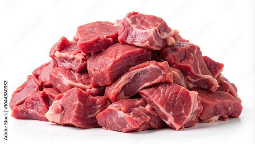 Raw meat on a white background Raw meat on a white background