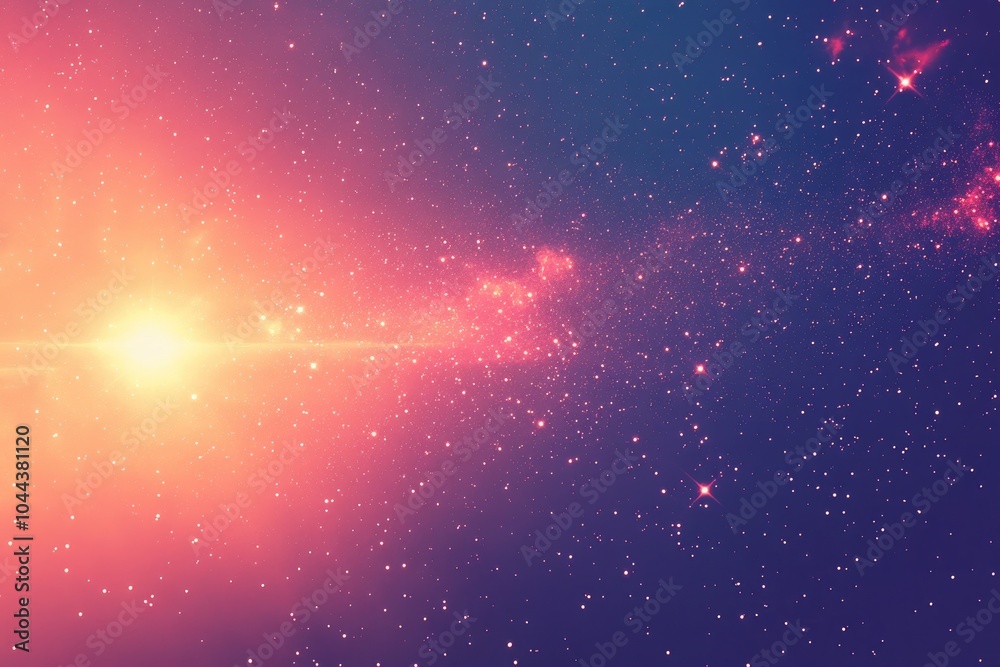 Obraz premium Vibrant Cosmic Sky with Stars and Colorful Nebula