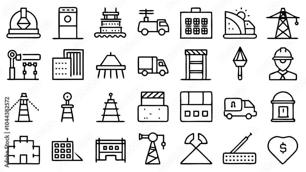 40 Construction Web Icons Set, Building, Repair, Tools, Design 40 Construction Web Icons Set, Building, Repair, Tools, Design