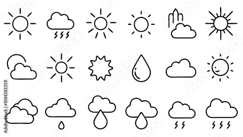 Create 40 icons of weather web icons set weather