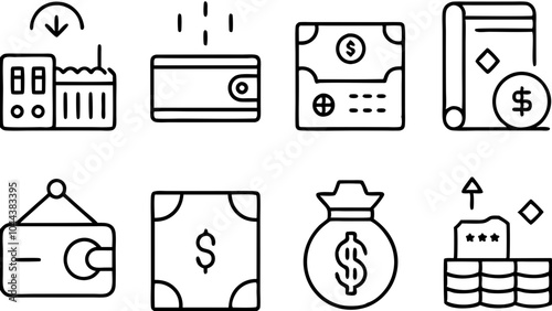 Create 40 payment linear icon set payment option