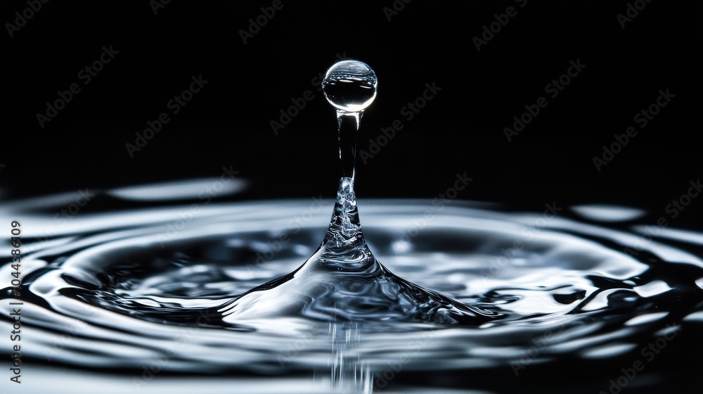 Water Drop Suspended in Mid Air Water Drop Suspended in Mid Air