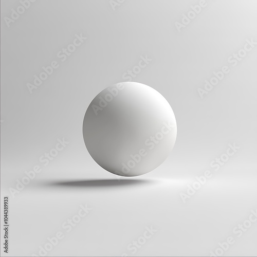 Minimalist white sphere on a simple background a modern design element for creative projects and visual art