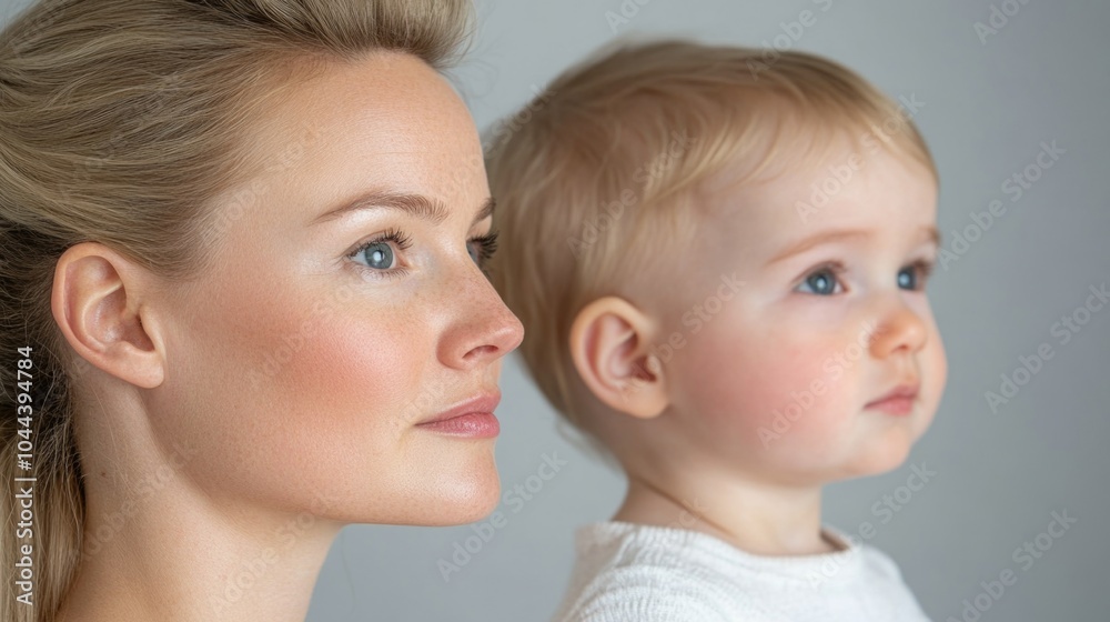 Aging journey: a portrayal of a female persona reflecting the changes of age, emphasizing the visual evolution of a woman’s face as she transitions through the natural stages of life. Aging journey: a portrayal of a female persona reflecting the changes of age, emphasizing the visual evolution of a woman’s face as she transitions through the natural stages of life.