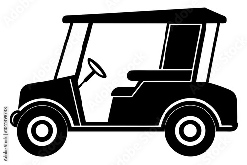 Golf Cart | isolated vector silhouette illustration on white background