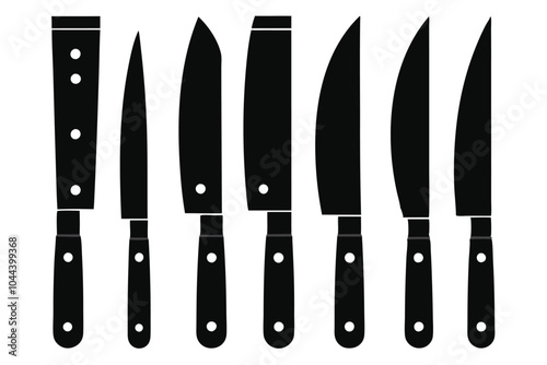 Set of Cooking Knife vector design on white background